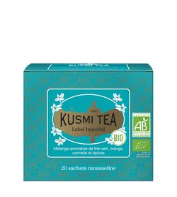 Porcovaný bio organický zelený čaj Kusmi Tea Imperial Label, 20 sáčků (40 g)