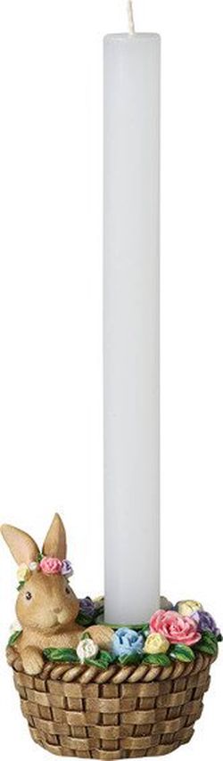 Villeroy & Boch Spring Fantasy svícen, zajíček v košíku, 9 cm