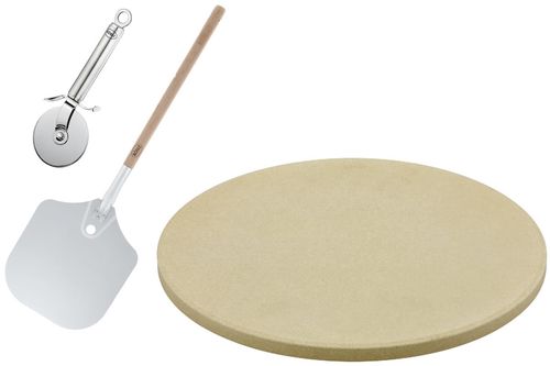 Rösle BBQ pizza set, 3 ks (pizza kámen, lopatka, kráječ)