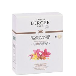 Maison Berger Paris keramická náplň vůně do auta Ambrové slunce, 2 ks