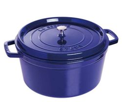 Litinový hrnec s poklicí Staub Cocotte, tmavě modrá, 30 cm / 8,35 l