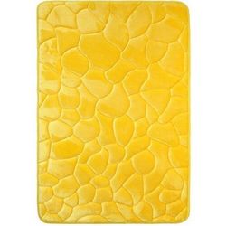 VOPI Koupelnová předložka s paměťovou pěnou Kameny žlutá, 40 x 50 cm