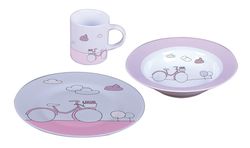 Sambonet Pink Bike sada dětského porcelánu, 3 ks