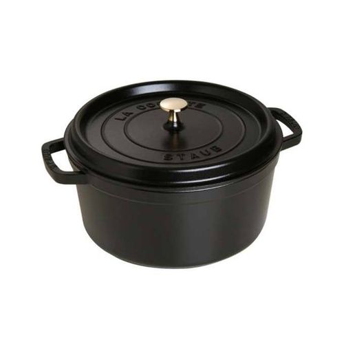Litinový hrnec s poklicí Staub Cocotte, černá, 24 cm / 3,8 l