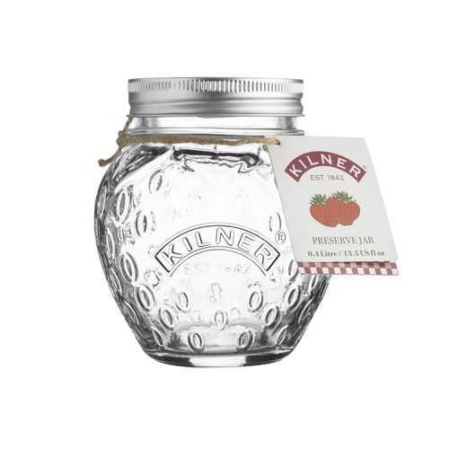 Kilner ozdobná zavařovací sklenice ve tvaru jahody, 400 ml