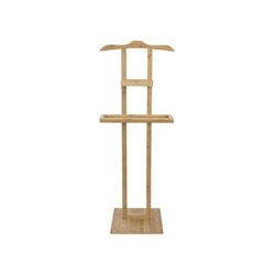 Bambusový stojan na oblečení s odkládací plochou Compactor Bamboo - 44,5 x 32 x 115 cm