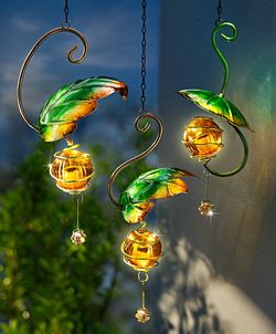 Solární závěsná dekorace collier, 3 ks