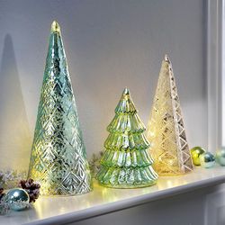 LED skleněné kužely Blando, sada 3 ks
