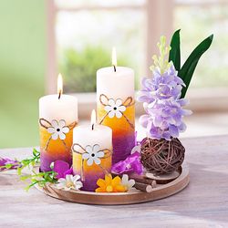 Dekorační sada se svíčkami Květinová romantika