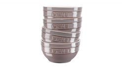 Sada 4 keramických misek Staub, Ø 14 cm, antická šedá