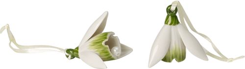 Villeroy & Boch Mini Flower Bells sada 2 ks porcelánových zvonečků, sněženky