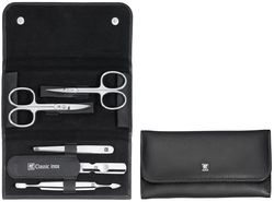 Zwilling Beauty Classic Inox manikúra, černá kůže, 5 ks