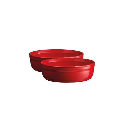 Emile Henry miska créme brulée, granátová, set 2 ks, Ø 12 cm