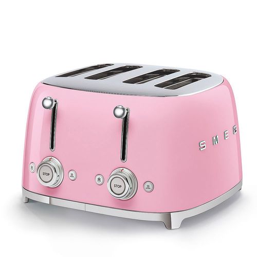 Smeg Toustovač 50´s Retro Style, 4x4, růžový TSF03PKEU