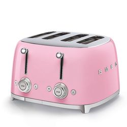 Smeg Toustovač 50´s Retro Style, 4x4, růžový TSF03PKEU