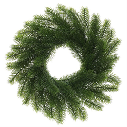 Umělý smrkový věnec, pr. 30 cm, zelená