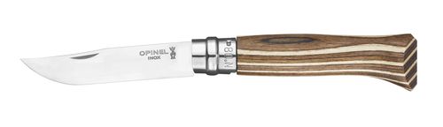 OPINEL zavírací nůž N°08, rukojeť finská bříza, 8,5 cm, hnědá