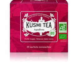 Porcovaný bio organický ovocný čaj Kusmi Tea AquaRosa, 20 sáčků (40 g)
