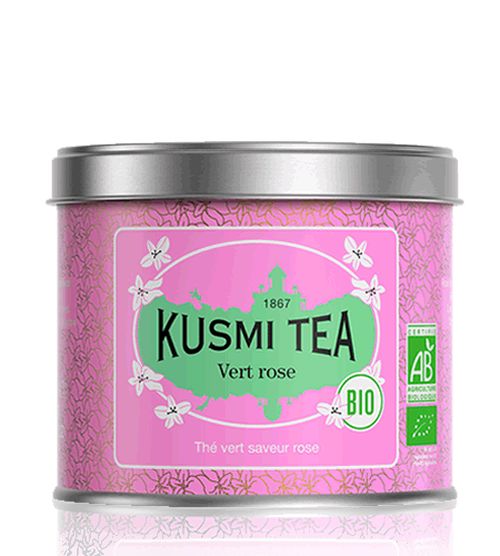 Sypaný bio organický zelený čaj Kusmi Tea Green rose 100 g