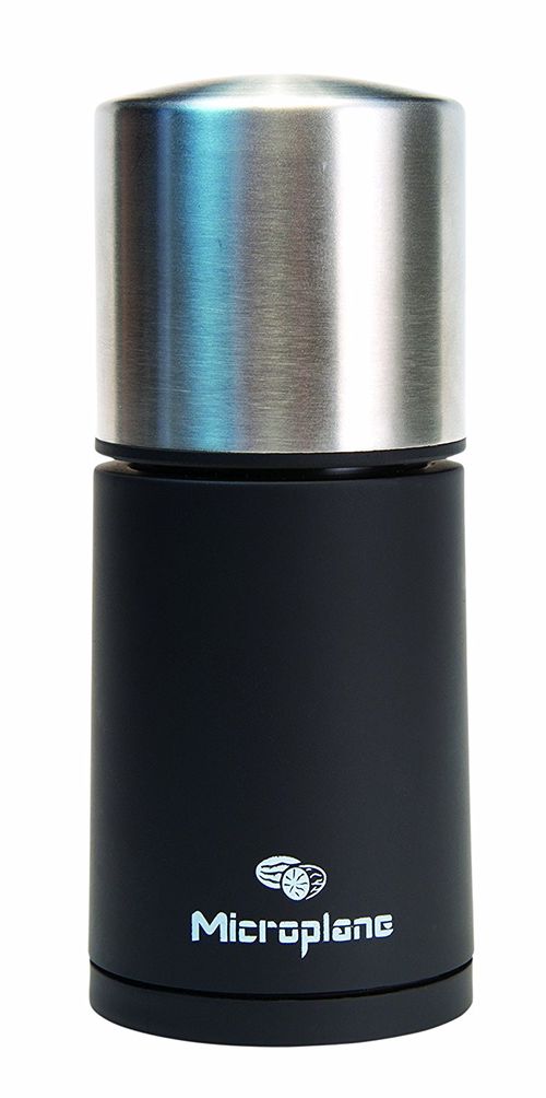 Microplane mlýnek na tvrdé koření, černý/nerezový