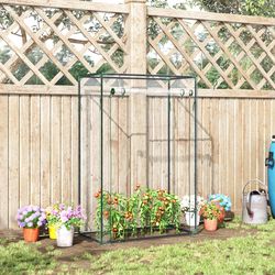 Fóliovník s rolovacími dveřmi, transparentní, 100 x 50 x 149 cm