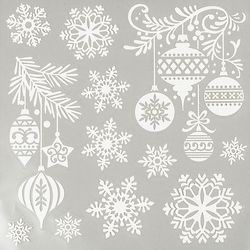 Vánoční okenní obtisky sněhové vločky, HTH