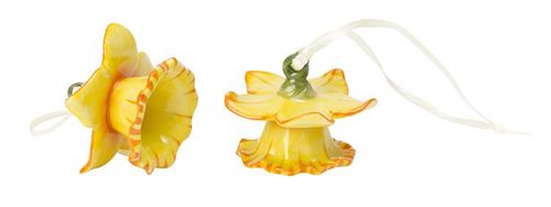 Villeroy & Boch Mini Flower Bells sada 2 ks porcelánových zvonečků, narcisy