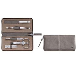 Zwilling Beauty Twinox manikúra Taupe, hnědošedá kůže, 5 ks