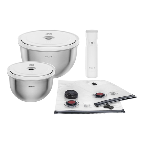 Zwilling Vakuovací nerezové mísy Fresh & Save s pumpou a sáčky, M/L