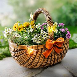 Květináč košík se solárními motýly, ii.jakost
