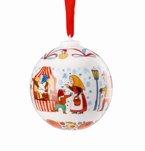 Rosenthal Porcelánová koule na stromeček, Vánoční trh, Ø 6 cm 02252-722986-27940
