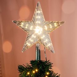 Led vánoční hvězda na stromek, 21 cm