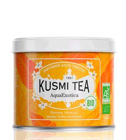 Sypaný bio organický ovocný čaj Kusmi Tea AquaExotica, 100 g