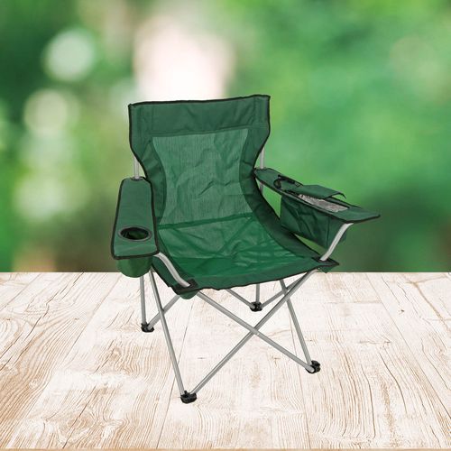 Skládací židle s chladící přihrádkou, zelené