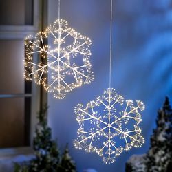 Led světelná dekorace sněhová vločka, 2 kusy