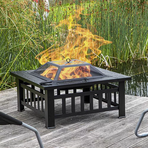 Ohniště s kamenným vzhledem