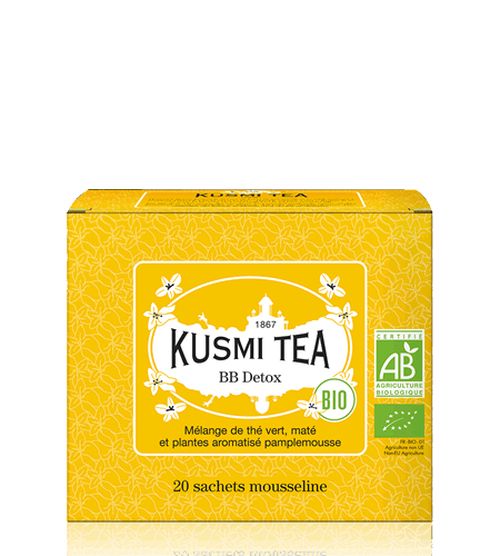 Porcovaný bio organický bylinný čaj Kusmi Tea BB Detox, 20 sáčků (44 g)