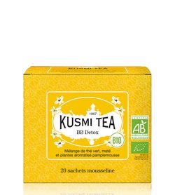 Porcovaný bio organický bylinný čaj Kusmi Tea BB Detox, 20 sáčků (44 g)
