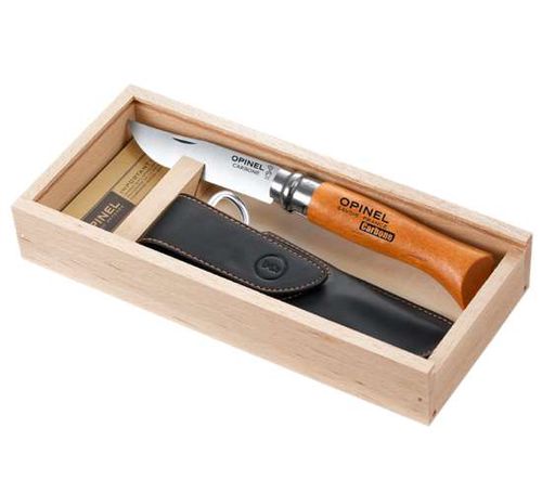 Nůž Opinel VR N°08 Carbon, dárkové balení s pouzdrem