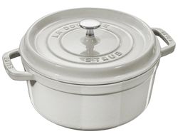 Litinový hrnec s poklicí Staub Cocotte, bílý lanýž, 28 cm / 6,7 l