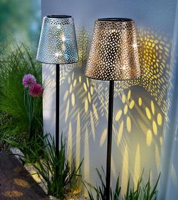 Solární zahradní zápich lampa, 2 kusy