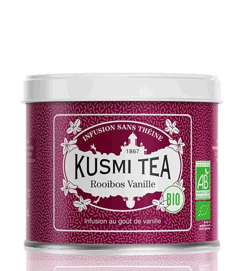 Sypaný bio organický bylinný čaj Kusmi Tea Vanilkový Rooibos, 100 g