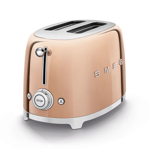 Toustovač Smeg 50´s Retro Style TSF01, 2x2, růžově zlatý, TSF01RGEU