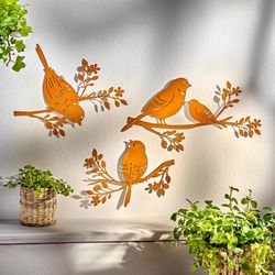 Nástěnná dekorace ptáčci, sada 3 ks