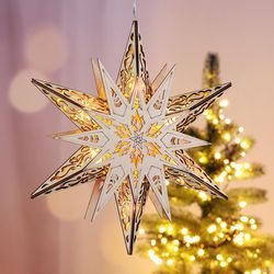 Led dřevěná hvězda, 30 cm