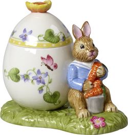 Villeroy & Boch Bunny Tales porcelánová dóza ve tvaru kraslice se zajíčkem Maxem 2019 14-8662-6484