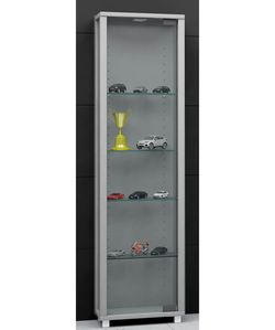 Vitrína edana mini s led osvětlením, stříbrná