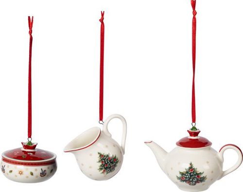 Villeroy & Boch Toy´s Delight Decoration vánoční závěsná dekorace, kávový servis, 3 ks