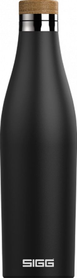 SIGG dvoustěnná nerezová láhev na vodu Meridian, černá, 0,5 l