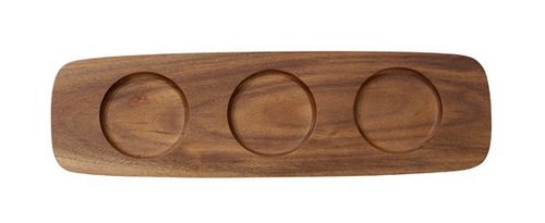 Villeroy & Boch Artesano Original dřevěný podnos pro 3 misky na dip, 30 x 9 cm